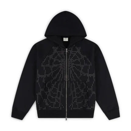 84K Zip Up Hoodie – Black