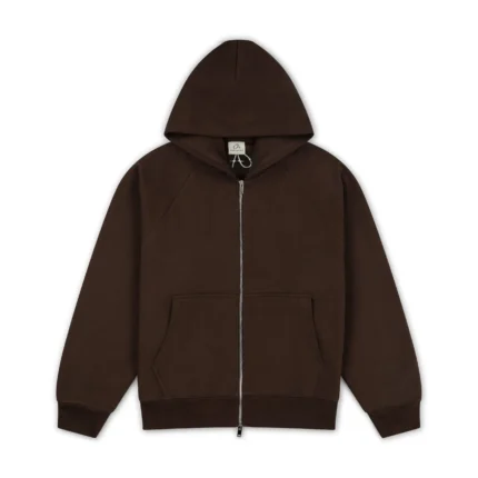 Signature Zip Up Hoodie – Brown